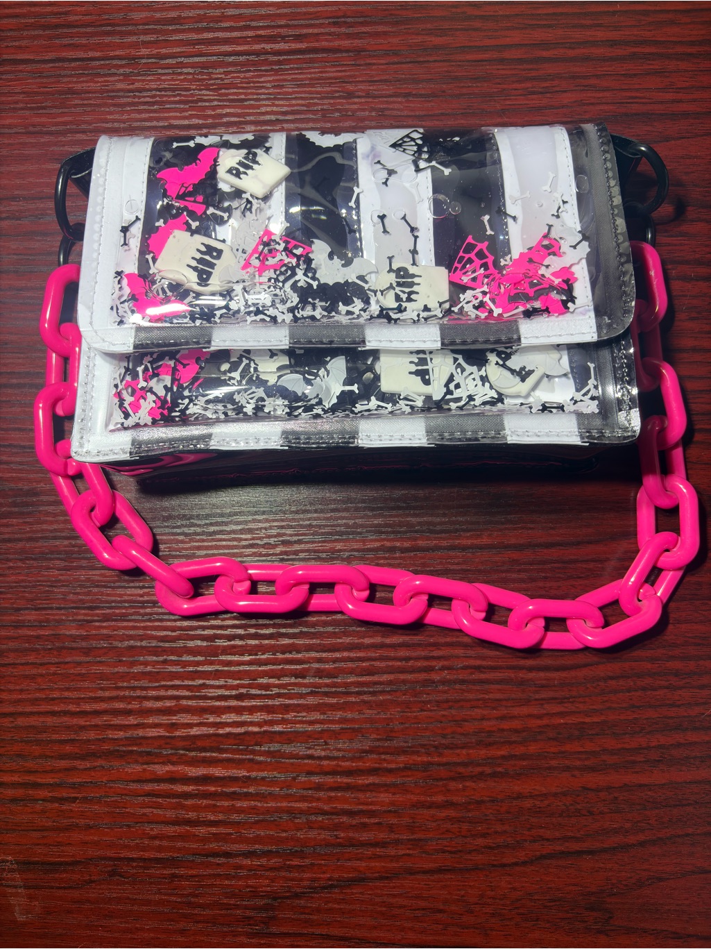 Electric Bubblegum Stripe Mini Crossbody Purse — image 2 of 8